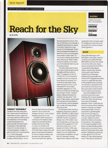 Totem acoustic sky speakers - totem,