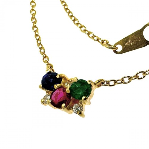 Collier tasaki rubis saphir - collier,
