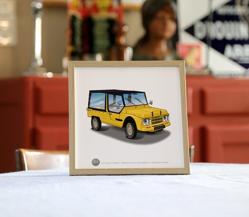 Poster citroën méhari - , jaune