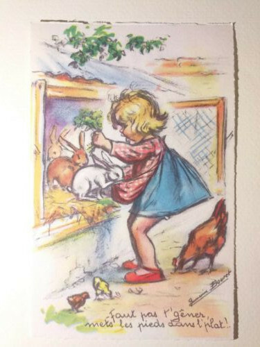 Carte postale germaine - postale,