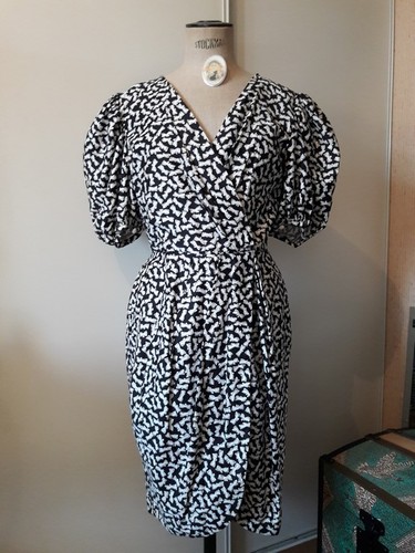 Robe vintage manches ballon - robe,