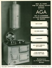 Publicité ancienne Aga la cuisinière 1950 issue de magazine