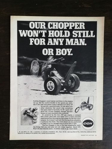 Vintage 1971 cox chopper - vintage,