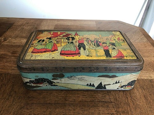 Ancienne boite biscuits en - a,