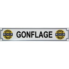 Plaque émaillée : GONFLAGE MICHELIN.