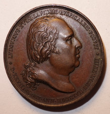 LOUIS XVIII Médaille, Statue
