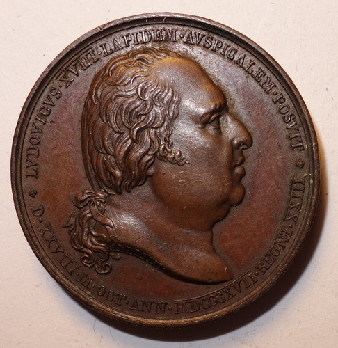 Louis xviii médaille - xviii, statue