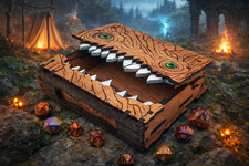 Boîte à dés D&D en bois –