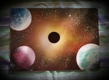 Spray Art - A4 Papier photo : Black Hole