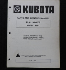 Kubota B6100 B7100 Tracteur Modèle 3661 Fléau Tondeuse Pièces & Opérateurs