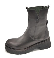 Felmini D540 Bottine Cuir Tête Marron Fermeture Éclair Talon 5cm Fond Gomme 5/6