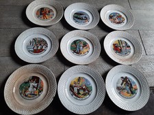 lot 9 assiettes parlantes vieilles chansons françaises enfantines onnaing