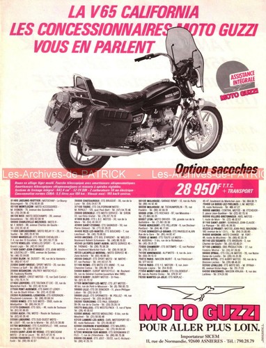 Publicité moto guzzi - publicité,