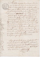 Document timbre royal sec&humide 1841 Maitre Astine Antoine Bourges