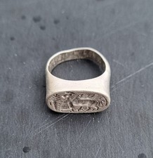 Ancienne Bague en Argent Cartouche Égyptienne  Taille 4