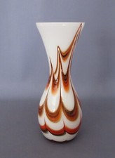 Vase En Verre Carlo Moretti Fusions Orange Sur Fond Blanc Vintage Années 60
