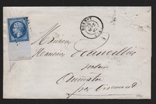 ? SUPERBE LETTRE No14 BORD DE FEUILLE type II / 20C Napoleon / XA960 ?