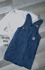 IKKS 12 ANS FILLE / Robe Jean Cœur Et T Shirt Assorti hiver tbe