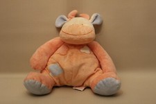 Peluche doudou vache - , orange