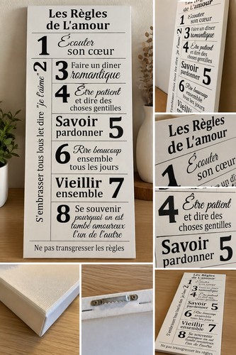 Tableau toile les règles - tableau,