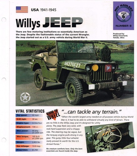 Willys jeep spec - willys,