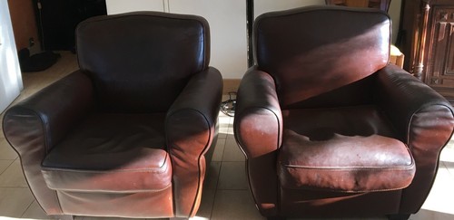 Fauteuil club moustache cuir - club,
