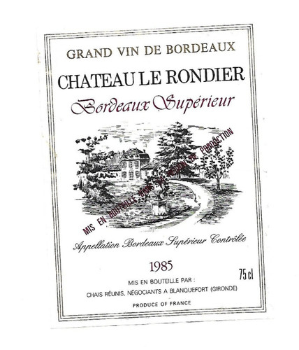 Etiquette vin château le - etiquette, de