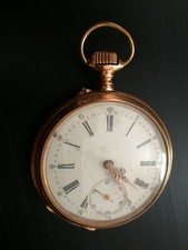 Montre or 18 carats à gousset spiral Bréguet genève Fritz Brandt Ancre 20 rubis.