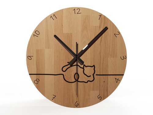 Horloge chat minimaliste - horloge,