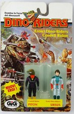 Dino Riders Action Figures - Snarrl (Piton) & Ursus - Tyco GIG Italie