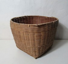 grand cache pot en rotin Vintage 