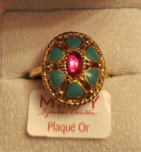 Bague maty plaqué - bague, émaux