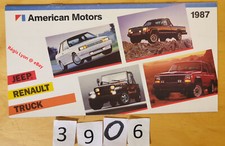 AMC RENAULT JEEP GAMME CHEROKEE WAGONEER YJ ALLIANCE GTA COMANCHE Canada 1987