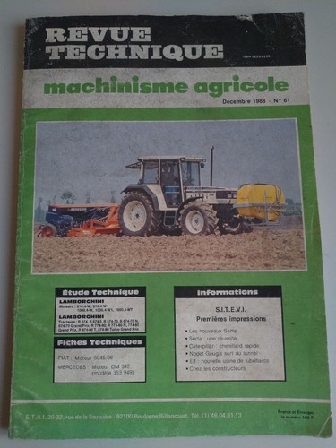 Revue technique tracteur - revue,
