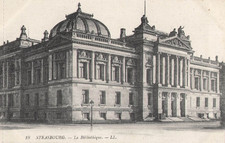 67 STRASBOURG BIBLIOTHEQUE carte issue carnet - 33888