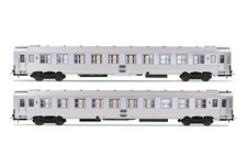 HJ4137 SNCF HO coffret de 2 voitures DEV Inox B10 LOGO LONG CENTRAL SNCF