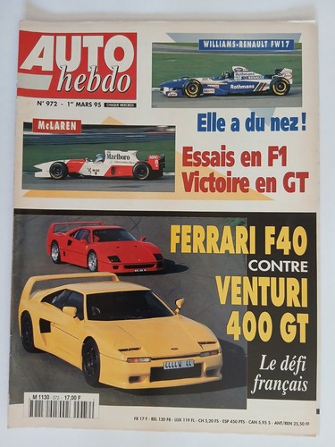 Auto hebdo 972 - auto, 1/3/1995