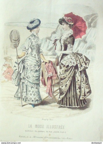 Gravure mode illustree 1882 - mode, #