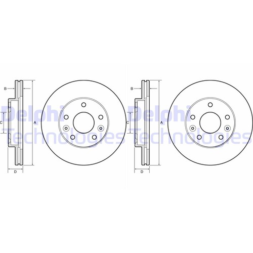 Disques frein delphi - disques,