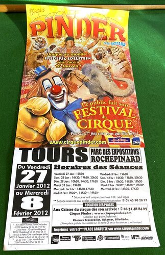 Affiche cirque pinder jean - cirque,