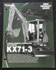 Catalogue Du Produit "NOUVEAU GUIDE" D'ORIGINAL KUBOTA KX71-3 Mini Pelle