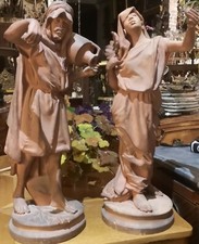 Deux Statues Orientalistes Terre Cuite