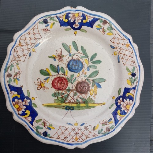 Assiette faïence style rouen - assiette,