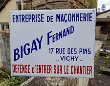 Ancienne Plaque Émaillée