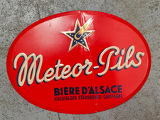 Ancienne glacoide publicitaire bière brasserie Meteor Alsace
