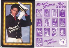 Michael Jackson Carte Autocollant #7 TOPPS GIANT Sticker Collection Card 1984
