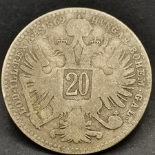 20 KREUZER 1869 ARGENT 500‰