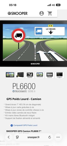 Gps poids lourd snooper pl6600 - gps,