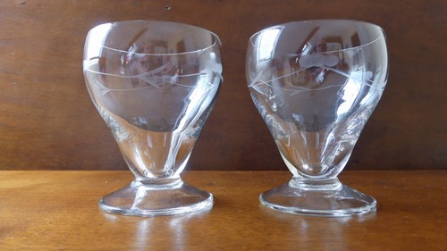 Verres pied gravés 10cl - pied,