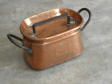 antique Copper Bowl Kettle Pot pans Castle Cauldron KITCHEN country DAUBIERE old